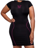 NEON STITCH BODYCON DRESS