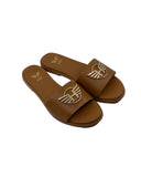 HNF Women Leather Slide Sandals