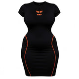 NEON STITCH BODYCON DRESS