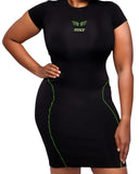 NEON STITCH BODYCON DRESS