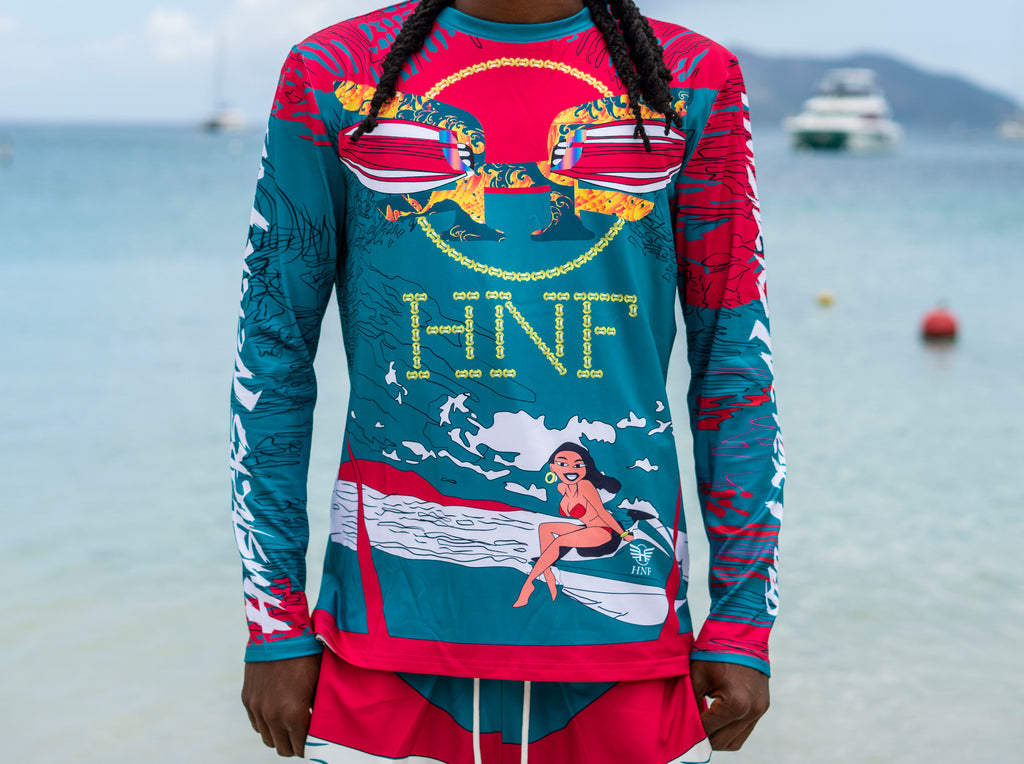 Turquoise Rash Guard TURQUOISE TTP RASH GUARD SHIRT – Hustlers Never Fold